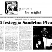 Si festeggia Sandrino Piva, disco d'oro 1990